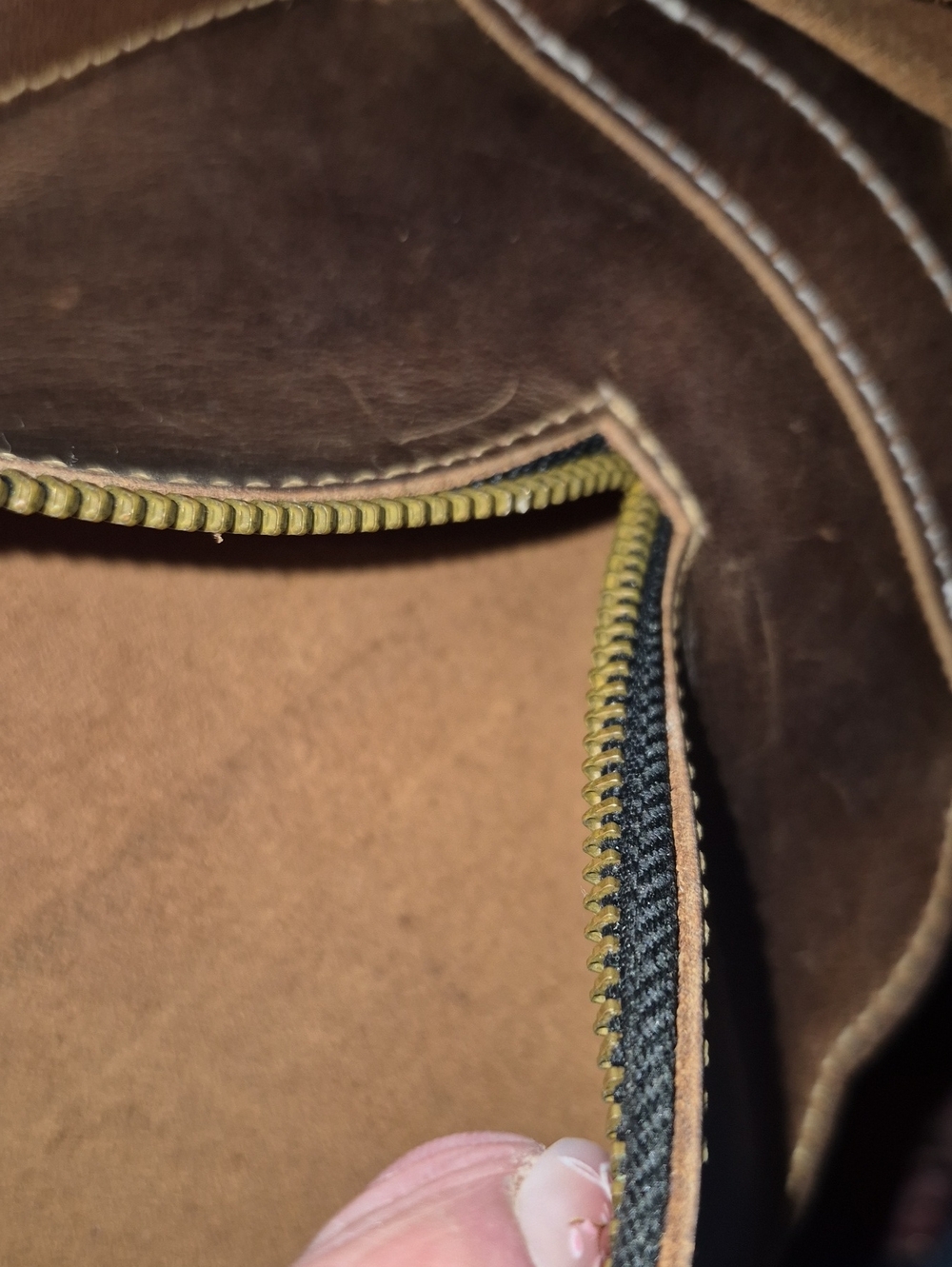 StockyardX Brown FullGrain Leather Doggy Crossbody Is functional & Unique. - Picture 7 of 16